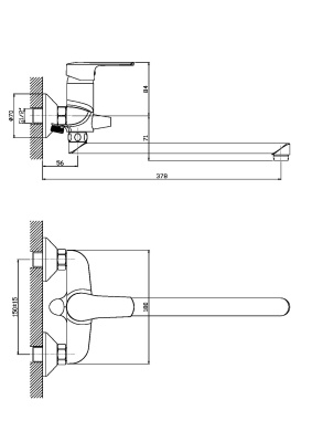 Смеситель для ванны Orange Sofi M43-211cr универсальный Хром
