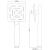 Ручной душ Jaquar Maze HSH-CHR-1655 квадратный Хром
