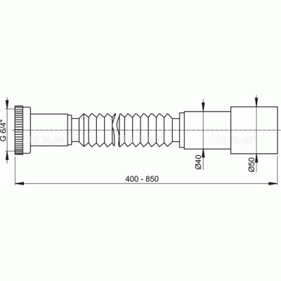 Фановая труба Alcaplast A78 гофровая Белая