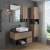 Тумба с раковиной Comforty Штутгарт 90 4151041 подвесная Дуб темно-коричневый Черная матовая
