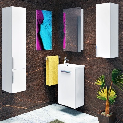 Зеркальный шкаф Alvaro Banos Viento 40 подвесной Белый