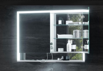 Зеркальный шкаф Keuco Royal Lumos 120 14305 171301 с подсветкой Серебрянный