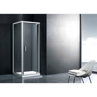 Душевой уголок Gemy Sunny Bay 80х90 прямоугольный профиль Хром стекло прозрачное