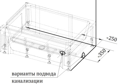 Акриловый поддон для душа Radomir Верчелли 119x81x45 L 1-11-0-1-0-013 Белый
