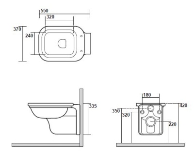 Унитаз Kerasan Waldorf 4115 Белый