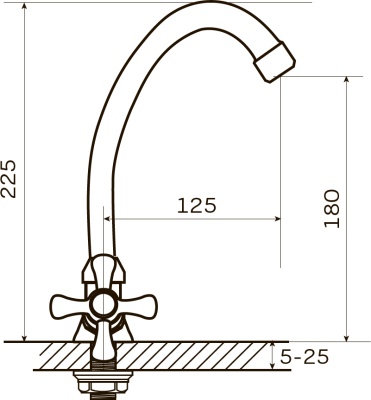 Смеситель для кухни Zerix TZA 605 ZX0092 Хром