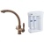 Смеситель для кухни Swedbe Selene Plus 8043M с фильтром Бронза