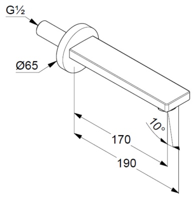 Излив для смесителя Kludi Zenta SL 4860005 Хром