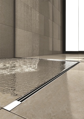 Душевой лоток Berges Wasserhaus Super Slim 700 091053 с решеткой Хром глянец