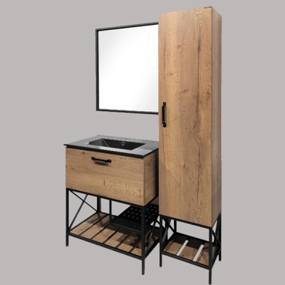 Зеркало Comforty Бредфорд 75 4149062 Черное