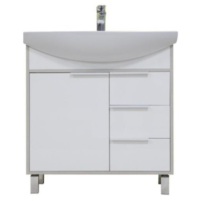 Тумба под раковину Акватон Рико 80 1A215401RIB90 Белый Ясень фабрик
