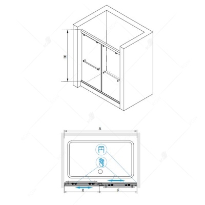 Душевая дверь в нишу RGW Tornado TO-11 120 профиль Хром стекло прозрачное