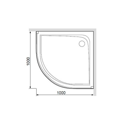 Душевой поддон AM.PM Gem W90T-401-100W с сифоном Белый