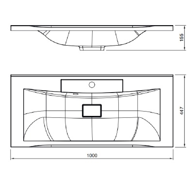 Раковина Florentina Прима 100 Белая