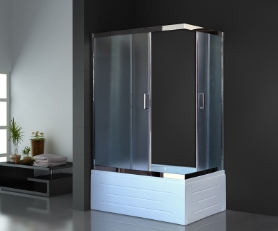 Душевой уголок Royal Bath BP 120х80 RB8120BP-C-CH-L с поддоном профиль Хром стекло матовое