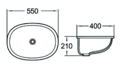 Раковина SantiLine 55 SL-3001 Белая