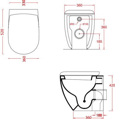 Унитаз Artceram File 2.0 FLV002 01 00 приставной Белый