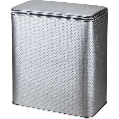 Корзина для белья Cameya Punto PGH-B большая Серая, кант хром