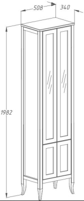 Шкаф пенал Opadiris Мираж 50 00-00000050 Светлый орех