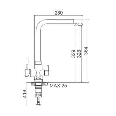 Смеситель для кухни Marrbaxx MG-006Q004 Черный