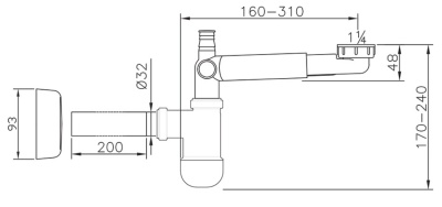 Сифон для раковины Ravak X01612 46 мм