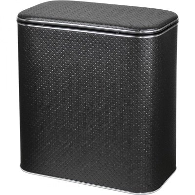 Корзина для белья Cameya Punto PBLH-M средняя Черная, кант хром