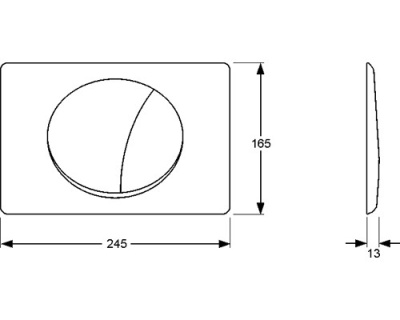 Клавиша смыва Mepa Sun 421668 Хром