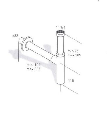 Сифон Migliore Ricambi ML.RIC-10.112 CR (хром)