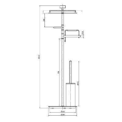 Напольная стойка Langberger Burano 70781A Хром