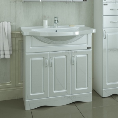 Тумба с раковиной СанТа Верона 80 Белая