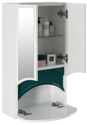Зеркальный шкаф Mixline Радуга 46 522474 Белый Зеленый