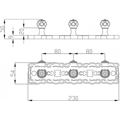 Вешалка для полотенец ZorG BR AZR 17 BR Бронза