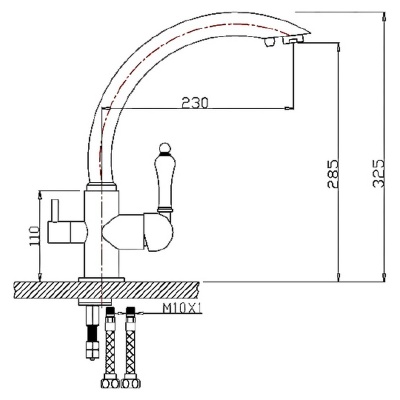 Смеситель для кухни ZorG Clean Water ZR 314 YF-33 Хром