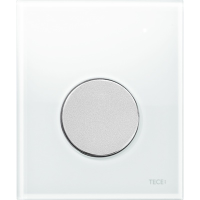 Кнопка смыва Tece Loop Urinal Glass 9242659 для писсуара Белая Хром матовый