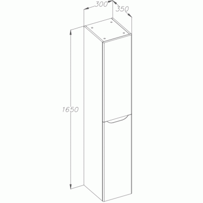Шкаф пенал Opadiris Элеганс 30 L Z0000014967 Белый матовый