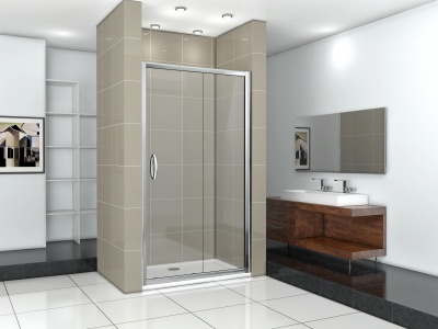 Душевая дверь в нишу Good Door Infinity WTW-120 120 профиль Хром стекло прозрачное