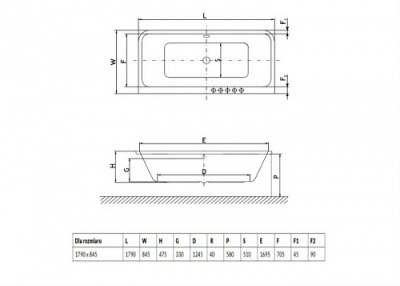 Акриловая ванна Excellent Arana 180x85 Белая