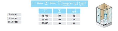 Душевой уголок Kolpa San Q Line TKP 100x100 Хром