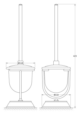 Ершик для унитаза FBS Universal 007 Хром