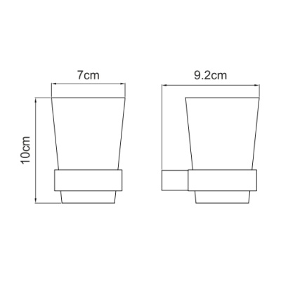Стакан WasserKRAFT Sauer K-7928 Золото глянцевое