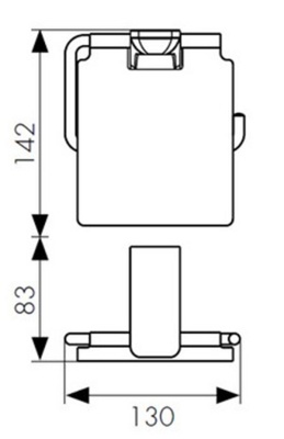 Держатель туалетной бумаги Kaiser KH-4500 с крышкой Бронза