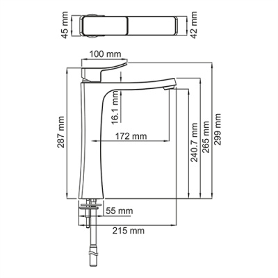 Смеситель для раковины WasserKRAFT Aller 1063H Хром