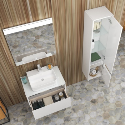 Шкаф пенал Diborg Hanna 35 77.8300 подвесной Белый матовый