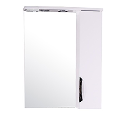 Зеркало со шкафом АСБ-мебель Миранда 80 11475 с подсветкой Белый