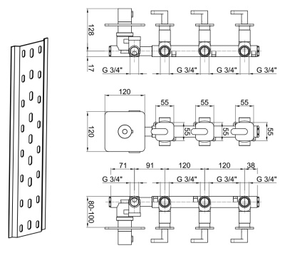 Смеситель для душа Webert Living LV971502 Хром