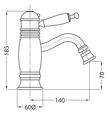 Смеситель для биде Bugnatese Oxford 6363 CR (Хром)