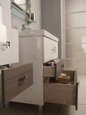 Тумба под раковину Акватон Стамбул 65 М 1A145801ST580 белая/лиственница