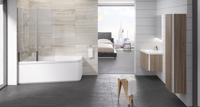 Тумба под раковину Ravak SD 10° 55 угловая белая глянцевая, в правый угол