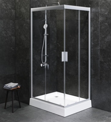 Душевой уголок AM.PM Gem 100х80 W90G-404-100280-MT профиль Хром матовый стекло прозрачное