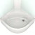 Душевая кабина Domani-Spa Delight 88 High 80x80 DS01D88HWM10 с гидромассажем профиль Белый задние стенки Белые
